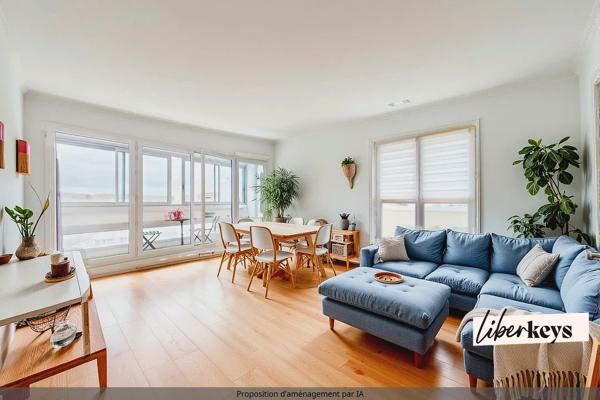 Appartement 4 pièces traversant de 80 m² avec balcon, loggia, cave et parking à Plaisir