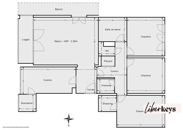 Appartement 4 pièces traversant de 80 m² avec balcon, loggia, cave et parking à Plaisir