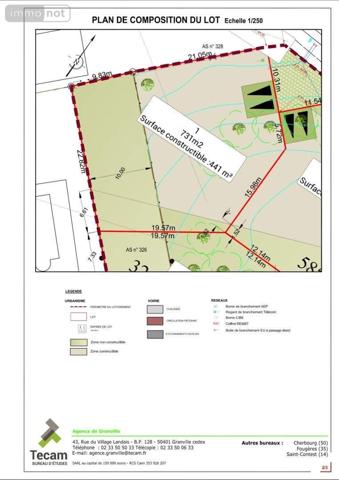 Terrain à Batir à vendre à Saint-Pair-sur-Mer dans la Manche (50380), ref : 028/1607