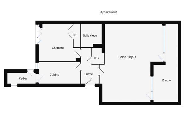 Appartement
         3 pièces
        - 66 m² Exclusivité 135 000 € *