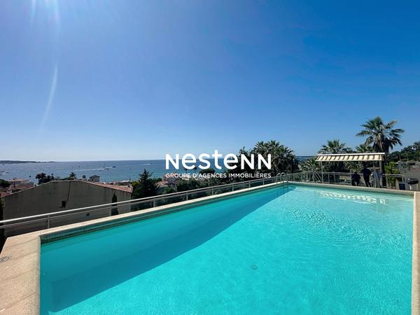 GOLFE JUAN - 2P - 34M2- MER - TERRASSE 40M2 - PARKING - CAVE - PISCINE