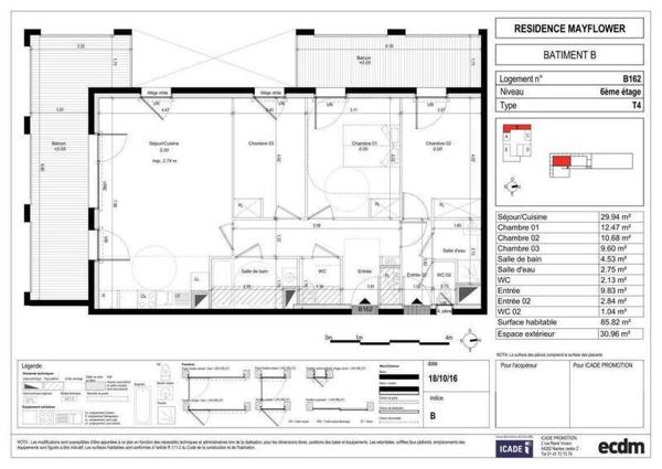 Appartement 4 pièces - 44200 Nantes