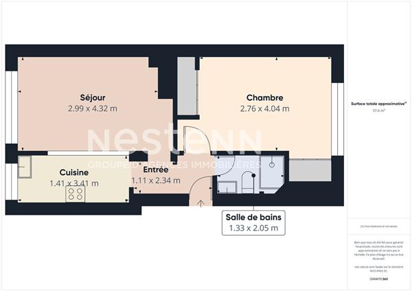 ISSY LES MOULINEAUX - QUARTIER DE LA FERME - Appartement 2 pièce(s) 37.73 m² avec cave