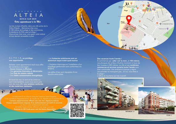 T2 NEUF – SPÉCIAL INVESTISSEURS – À 100 m de la PLAGE – VUE MER - Résidence ALTEIA (Berck-sur-Mer)