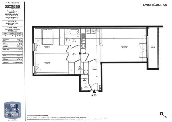 Appartement à louer 3 pièces 67.28m²
