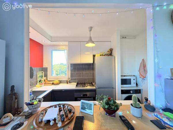 Dieppe Janval – T2 dernier étage avec ascenseur, vue dégagée, balcon sud, 2 parkings + cave