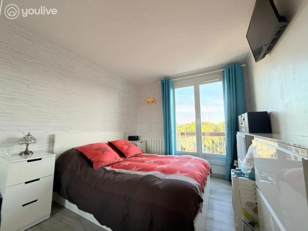 Dieppe Janval – T2 dernier étage avec ascenseur, vue dégagée, balcon sud, 2 parkings + cave