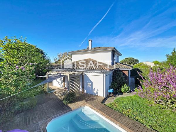 Ludon – Maison 169m², 5 ch, piscine, garage, sans vis-à-vis