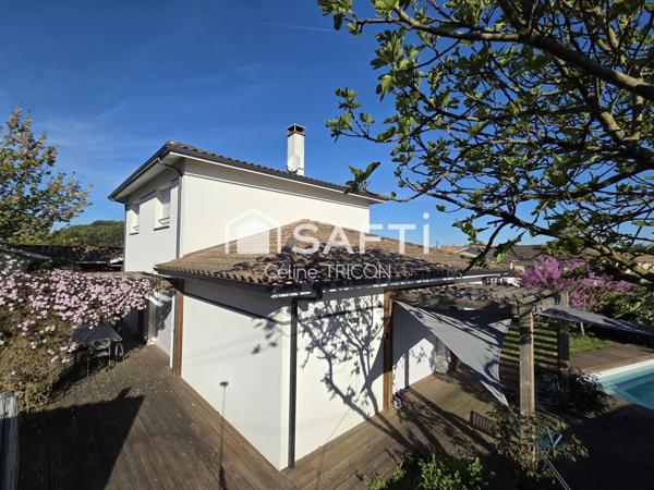 Ludon – Maison 169m², 5 ch, piscine, garage, sans vis-à-vis