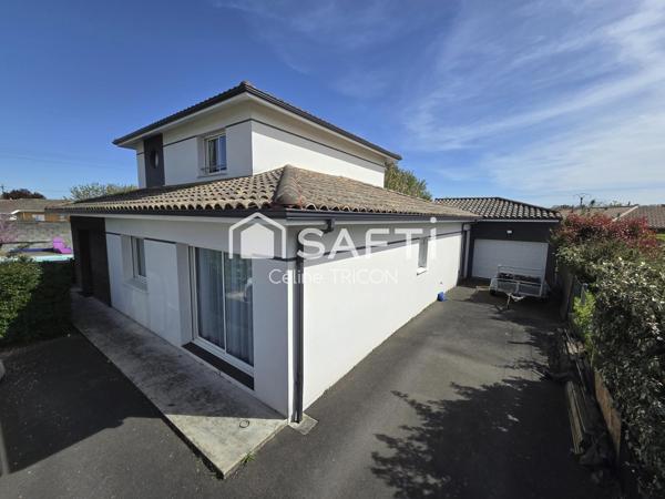 Ludon – Maison 169m², 5 ch, piscine, garage, sans vis-à-vis