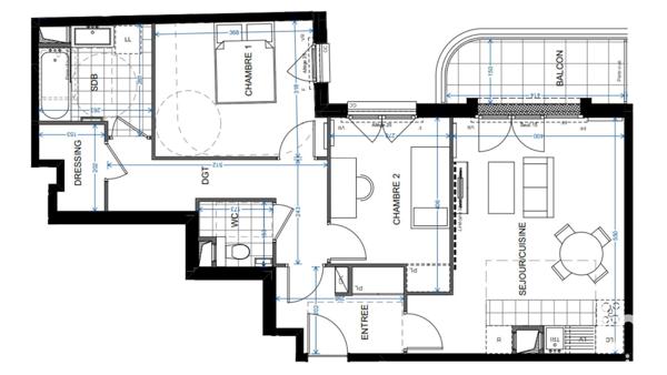 Appartement à vendre 3 pièces 69 m² Levallois-Perret