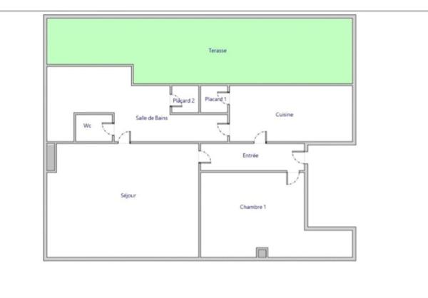 Rare : Grand 2‑pièces avec terrasse exceptionnelle  de 42 m², situé à Romainville dans un quartier pavillonnaire