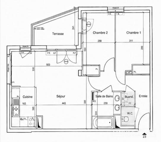 Nantes (44300) – Bel appartement 3 pièces de 2012, vue sur parc, terrasse et box