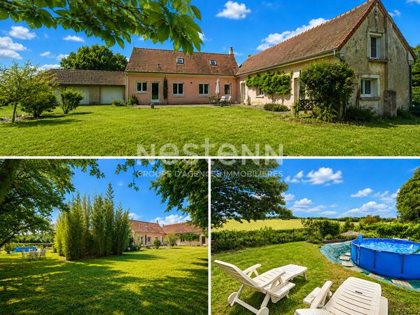 Exclusivité Vente Longère en campagne 3 à 5 chambres - double garage - terrain 2348m² à MAYET (72360)