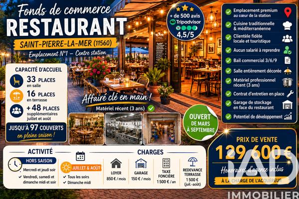 Restaurant à vendre 80 m² Fleury