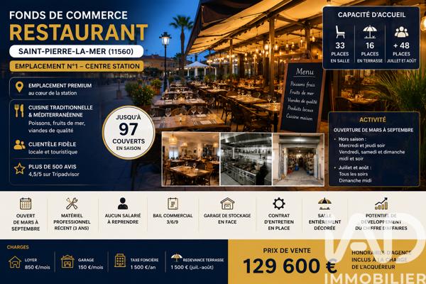 Restaurant à vendre 80 m² Fleury
