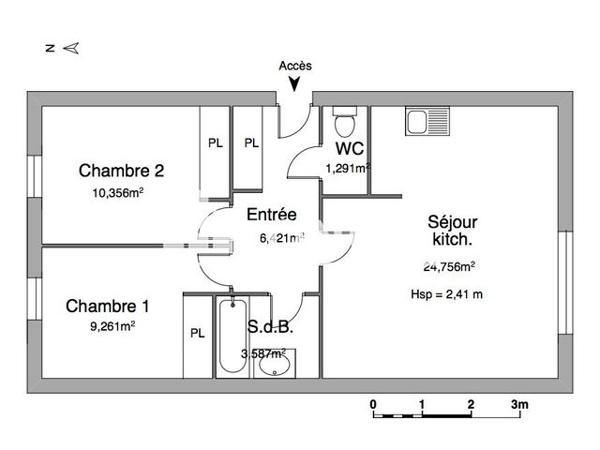 Location Appartement 3 pièces 55.7 m² - 100 RUE THERON PERIE Castres 81100