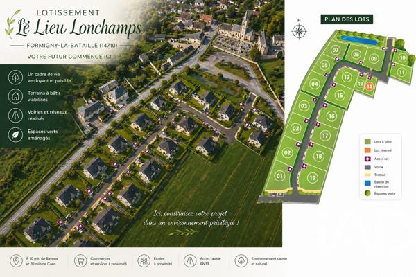 Terrain à vendre 474 m² Formigny La Bataille