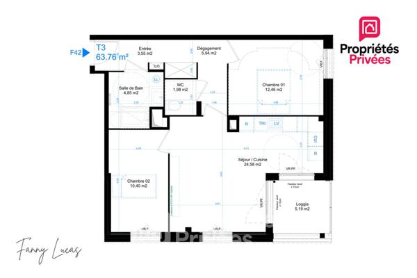 APPARTEMENT GIF-SUR-YVETTE - T3 DE 63.76 m² AVEC LOGGIA