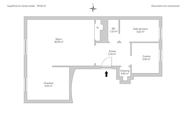 Appartement Paris 18 e - LAMARCK CAULAINCOURT