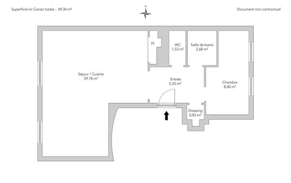 Appartement Paris 18 e - LAMARCK CAULAINCOURT