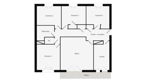 Appartement traversant 5P 82,60 m² Carrez avec balcon + cave Albertville (73200)