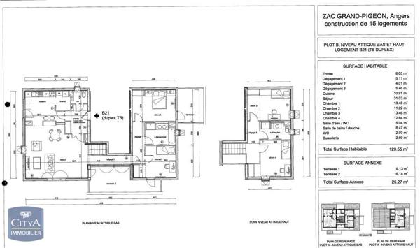 Appartement à louer 5 pièces 128.12m²