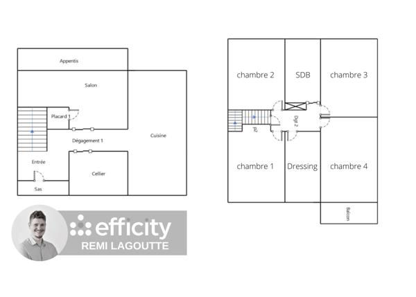 Maison 5 pièces - 108 m² Exclusivité efficity