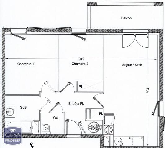 Appartement à vendre 3 pièces 59m² Les Moutiers-en-Retz (44760)