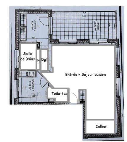 Beau T3 de 90m2 avec terrasse