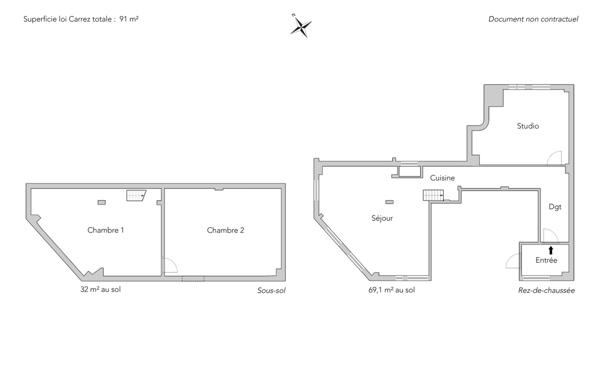 Appartement Paris 18e - RUE DU SQUARE CARPEAUX