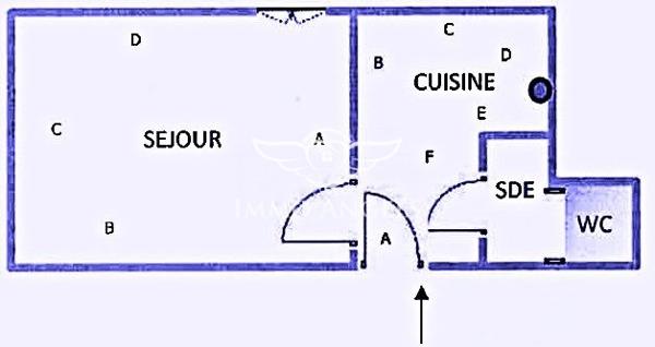 Appartement T1 de 24 m² avec cuisine séparée, Idéal pour un investisseur