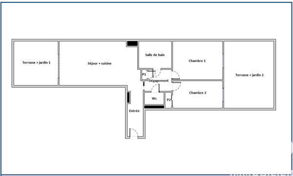 Appartement à vendre 3 pièces 59 m² Trappes