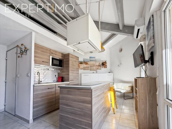 Palavas-les-Flots (34250) Petite Vue Mer / T2 ( CHAMBRE EN MEZZANINE )