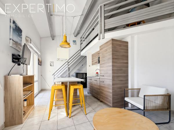 Palavas-les-Flots (34250) Petite Vue Mer / T2 ( CHAMBRE EN MEZZANINE )