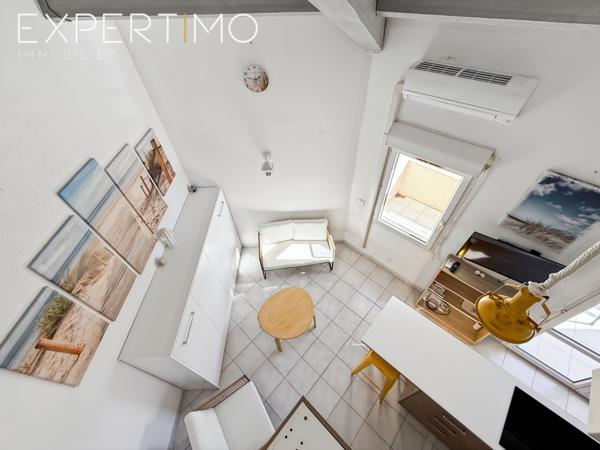 Palavas-les-Flots (34250) Petite Vue Mer / T2 ( CHAMBRE EN MEZZANINE )