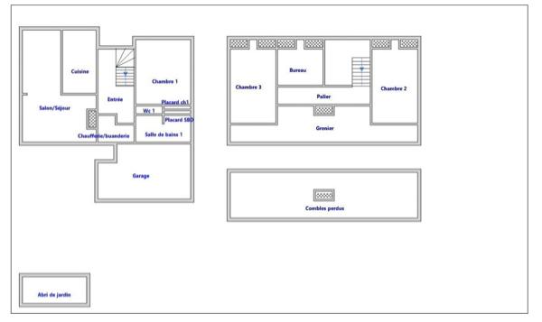 Exclusivité !! Côtes d'Armor 22440 Ploufragan. 3 chambres dont une au RDC, terrain constructible, divisible, garage
