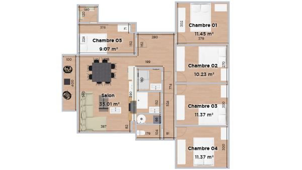 Appartement Douai 6 pièce(s) 99 m2