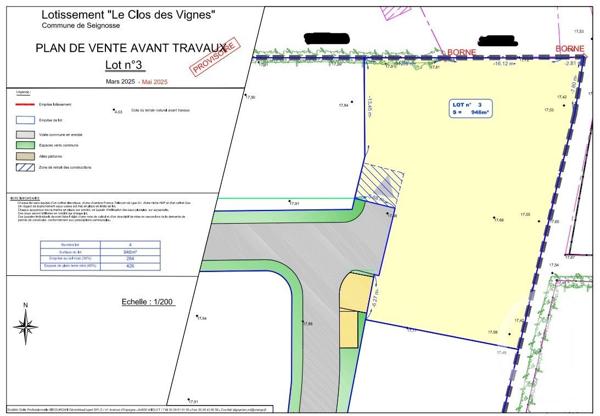 Terrain à vendre  946 m2 SEIGNOSSE - 40