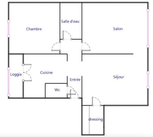Appartement à vendre 2 pièces 58 m² Puteaux