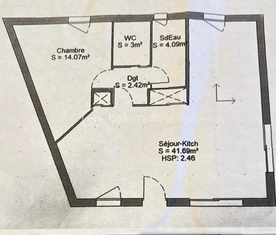 Appartement de 65,27 m²