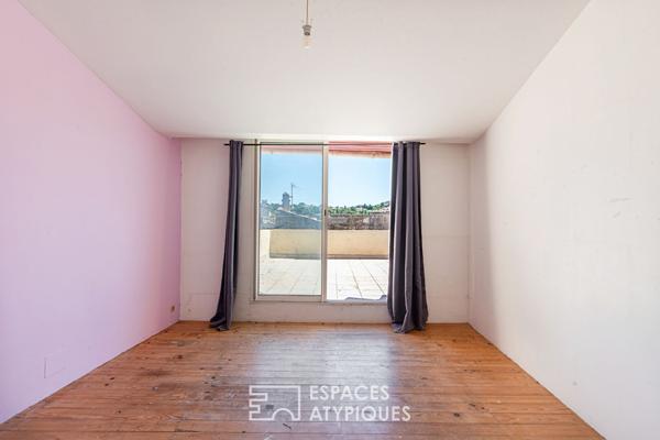 Maison de village en pierre – jardin privatif et toit-terrasse