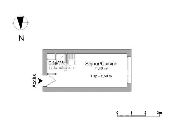 Location Studio 13.34 m² - 125 RUE D'ORGEMONT Epinay Sur Seine 93800