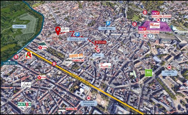Bureaux à louer Lille avec parkings privatifs et emplacement central