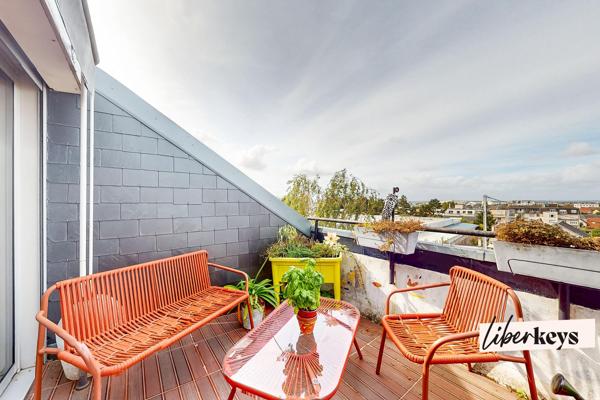 T4 duplex 80m² au dernier étage avec terrasse plein Sud Caen cinéma Lux