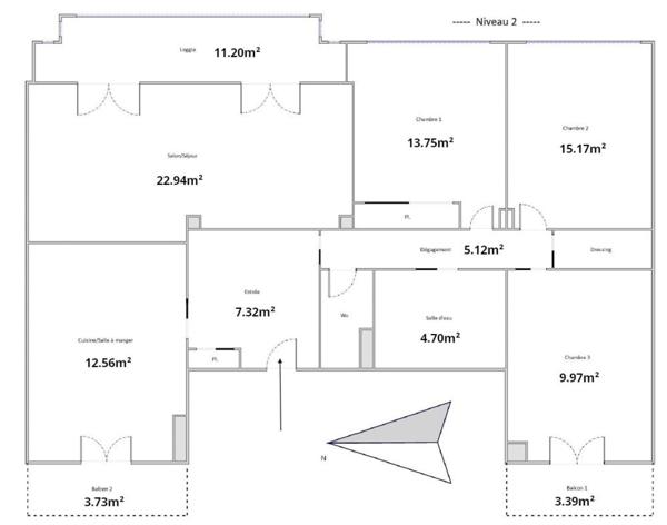 T4 familial à Moulin à Vent : calme, volumes et commodités