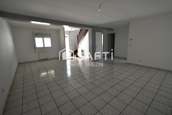 Maison 102m², 4 chambres, jardin, garage, grenier