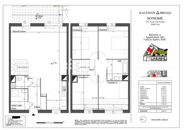 Appartement
         5 pièces
        - 112 m² Exclusivité 279 500 € *