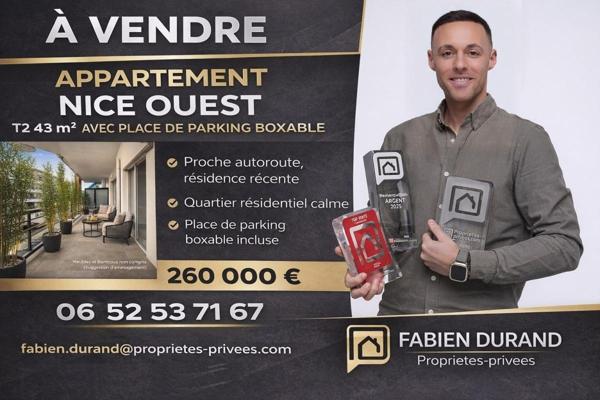Nice Ouest Appartement 2 pièces avec grande terrasse et parking