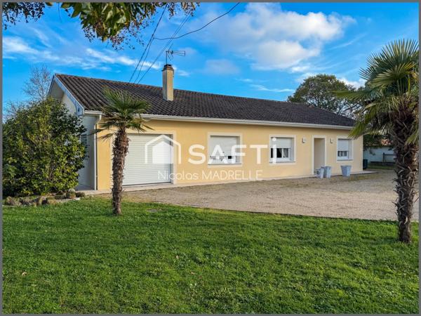 Maison plain-pied 150 m2, au calme, proche Bordeaux